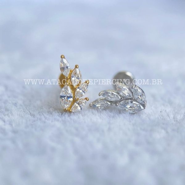 Labret Aço Rosca Interna Cluster Zircônias - Imagem 3