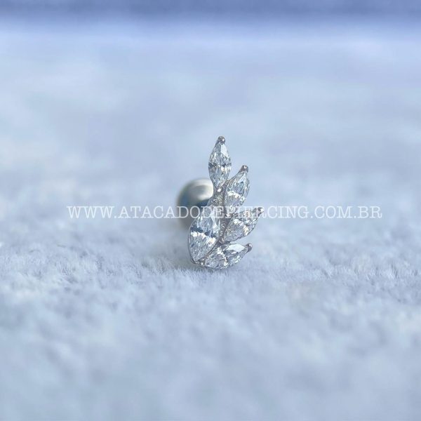 Labret Aço Rosca Interna Cluster Zircônias - Imagem 5