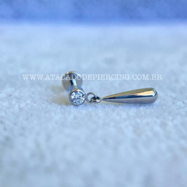 Labret Rosca Interna Titânio Zircônia Pingente - Imagem 3