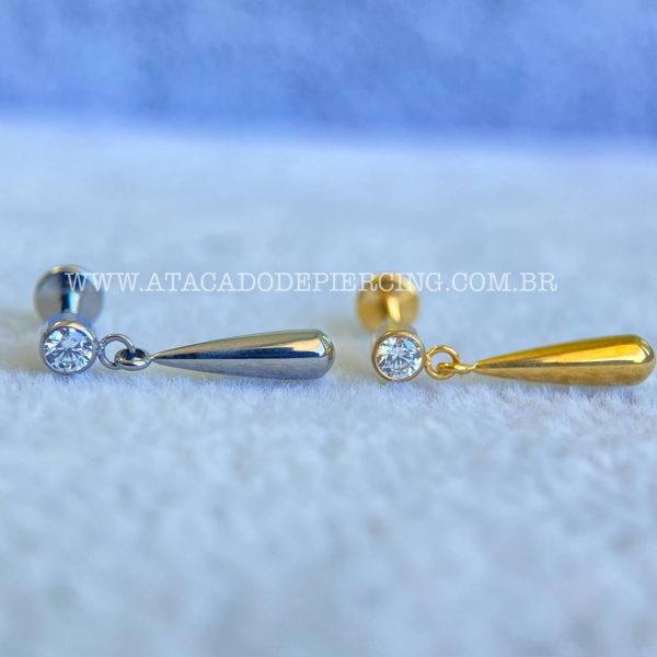 Labret Rosca Interna Titânio Zircônia Pingente - Imagem 1