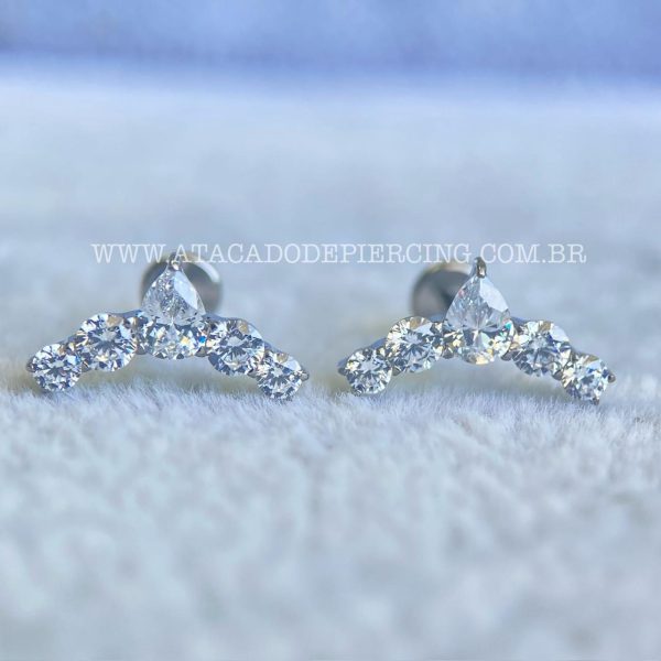 Labret Rosca Interna Titânio Cluster Zircônias - Imagem 4