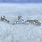 Labret Rosca Interna Titânio Cluster Zircônias - Imagem 2