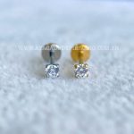 Labret Aço Rosca Interna Zircônia Redonda