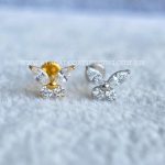 Labret Rosca Interna Titânio Borboleta Zircônias