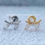 Labret Rosca Interna Titânio Ramo Zircônias