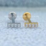 Labret Aço Rosca Interna Barrinha Zircônias
