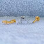 Labret Aço Rosca Interna Cluster Zircônias - Imagem 2