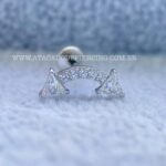 Labret Aço Rosca Interna Cluster Zircônias - Imagem 3