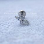 Labret Aço Rosca Interna Zircônias - Imagem 3