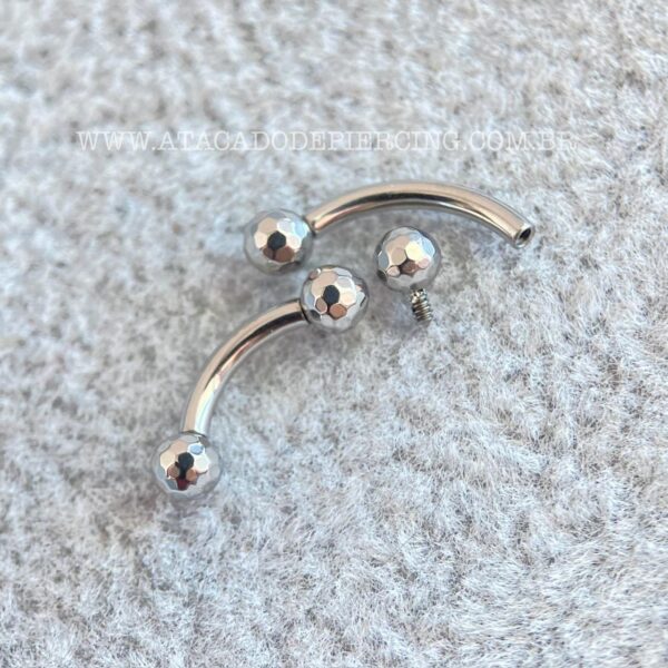 Minibarbell Curvo Rosca Interna Titânio Lapidado - Imagem 6