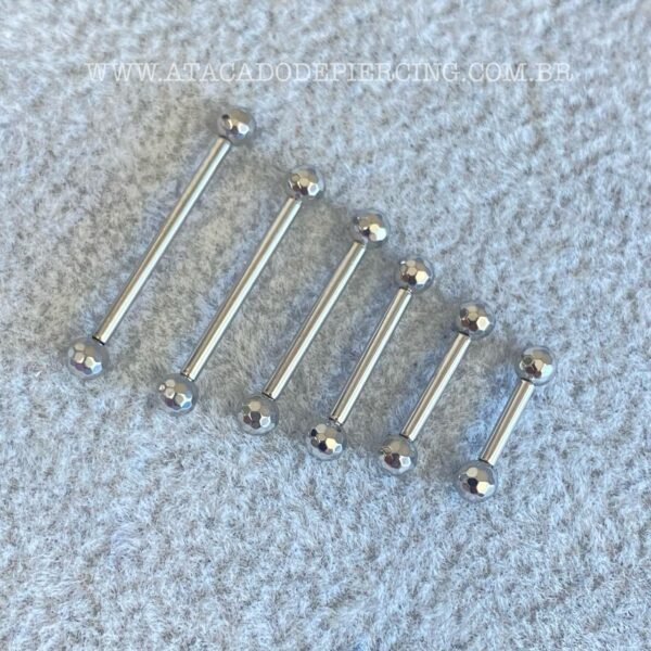 Minibarbell Reto Rosca Interna Titânio Lapidado - Imagem 3