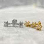 Labret Aço Rosca Interna Flores Zircônias