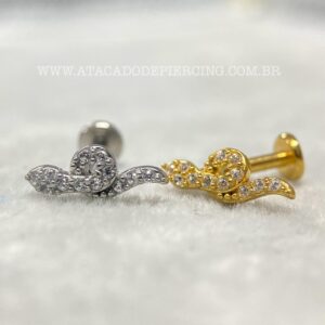 Labret Aço Rosca Interna Cobra Zircônias