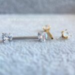Barbell Push Pin Aço Zircônia Coração - Imagem 6