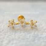 Labret Aço Rosca Interna Flores Zircônias - Imagem 2