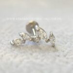 Labret Aço Rosca Interna Cluster Zircônias - Imagem 3