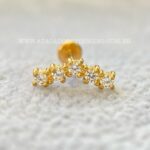 Labret Aço Rosca Interna Cluster Zircônias - Imagem 2