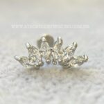 Labret Aço Rosca Interna Cluster Zircônias - Imagem 3