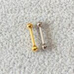 Minibarbell Reto Rosca Interna Titânio Lapidado