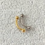 Minibarbell Curvo Rosca Interna Titânio Lapidado