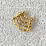 Minibarbell Curvo Rosca Interna Titânio Lapidado - Imagem 2