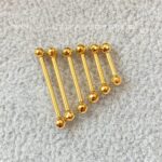 Minibarbell Reto Rosca Interna Titânio Lapidado - Imagem 2
