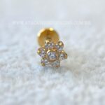 Labret Aço Rosca Interna Flor Zircônias - Imagem 3