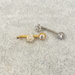 Piercing Intimo Titânio Flor Zircônias Rosca Interna - Imagem 7