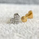Labret Aço Rosca Interna Coração Zircônias - Imagem 4