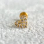 Labret Aço Rosca Interna Coração Zircônias - Imagem 3