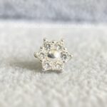 Kit Microdermal Titânio Topo Prata 925 Flor Zircônias - Imagem 3