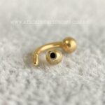 Minibarbell Curvo Ouro 18K - Imagem 2