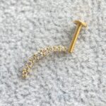 Labret Ouro 18K Cluster Zircônias - Imagem 2