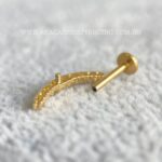 Labret Ouro 18K Cluster Zircônias - Imagem 3