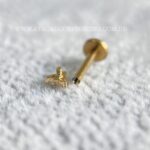 Labret Ouro 18K Trinity Zircônias - Imagem 3