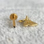 Labret Ouro 18K Borboleta Zircônias - Imagem 3