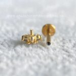 Labret Ouro 18K Flor Zircônias - Imagem 3
