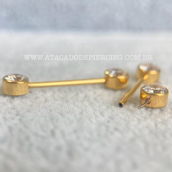 Barbell Titânio Push Pin Zircônia - Imagem 4