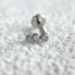 Labret Aço Rosca Interna Zircônias - Imagem 3