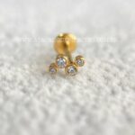 Labret Aço Rosca Interna Zircônias - Imagem 2