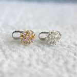 Kit Microdermal Titânio Topo Prata 925 Flor Zircônias