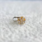 Kit Microdermal Titânio Topo Prata 925 Flor Zircônias - Imagem 3