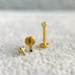 Labret Ouro 18K Zircônia com Garra - Imagem 2