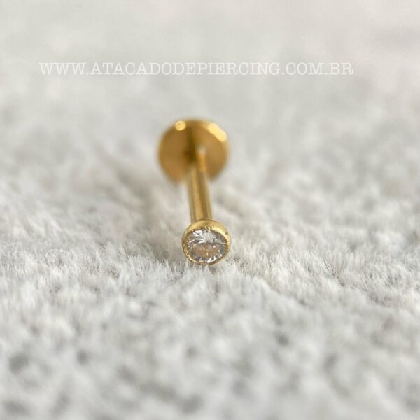 Labret Ouro 18K Zircônia - Imagem 3
