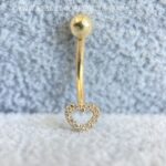 Bananabell Ouro 18K Coração Zircônias