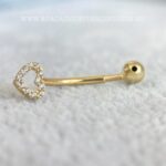 Bananabell Ouro 18K Coração Zircônias - Imagem 2