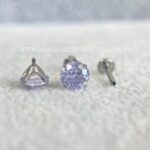 Labret Rosca Interna Titânio Ponto de Luz Zircônia Lilás - Imagem 2
