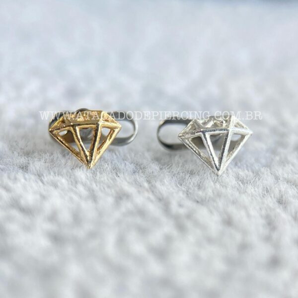 Kit Microdermal Titânio Topo Prata 925 Diamante - Imagem 1