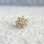 Kit Microdermal Titânio Topo Prata 925 Flor Zircônias - Imagem 3