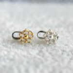 Kit Microdermal Titânio Topo Prata 925 Flor Zircônias